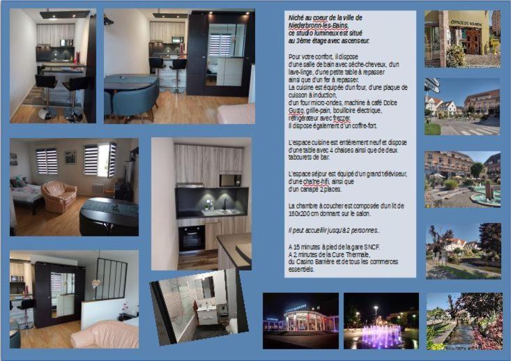 Charmant Studio Classe 3 Etoiles Au Coeur De Niederbronn-Les-Bains Exteriér fotografie